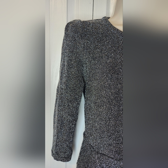 IRO Perk Tie-neck Metallic Stretch-knit Mini  Dress Designer Revolve EU 38 20w - Picture 7 of 12